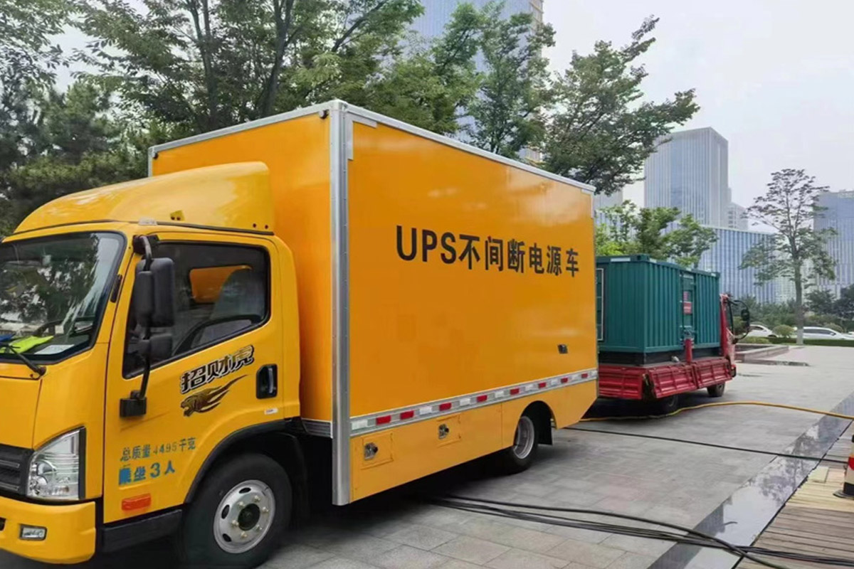 柯桥发电机租赁施工现场