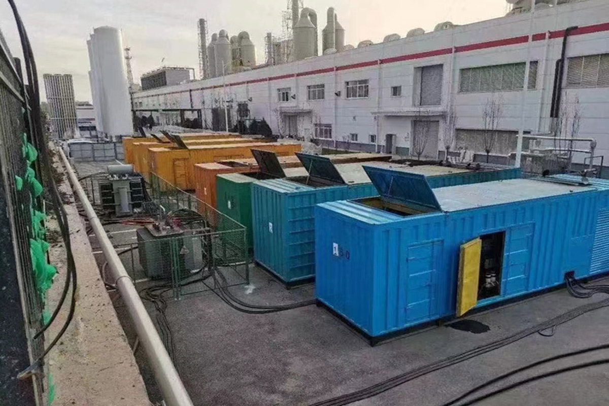 柯桥发电机租赁施工现场